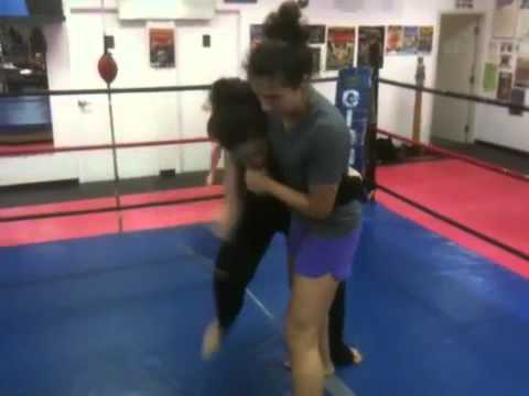 A headlock Defense in Cardio Muay Thai